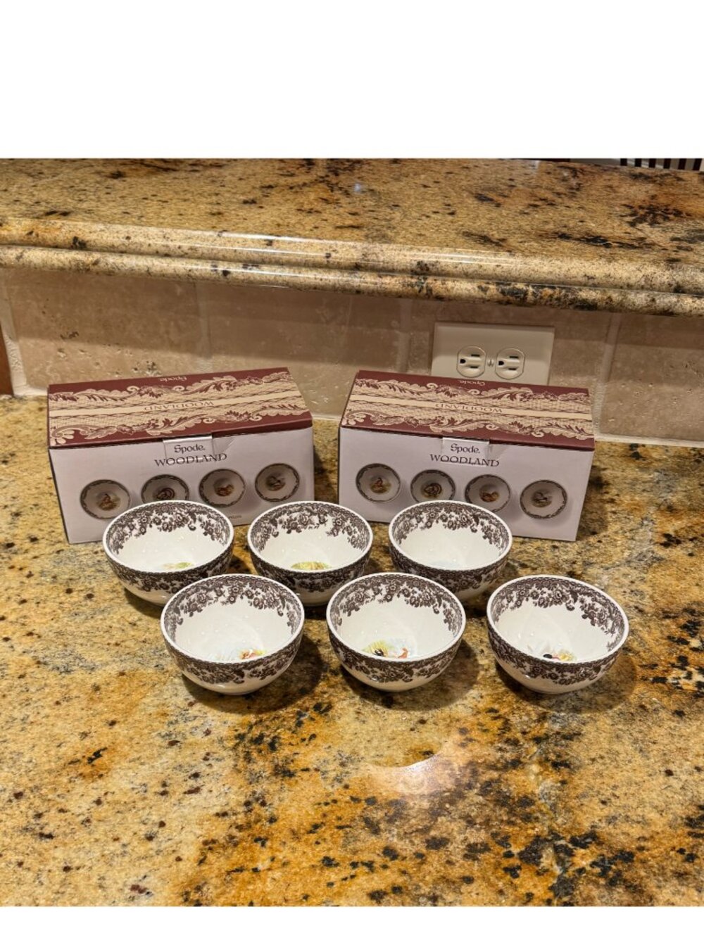 Spode Woodland Collection Small Dip / Prep Bowls - Set of 6 with Original Boxes